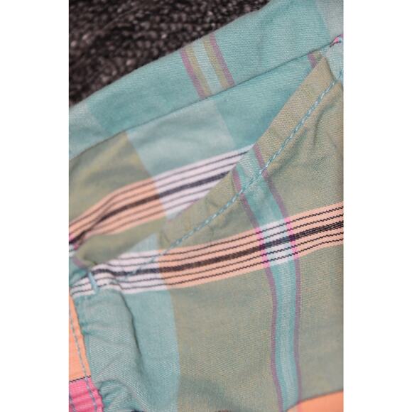 Gap Kids, Plaid Shorts, LN, Pink, Turquoise, Elastic Waist, XL 12 - Picture 4 of 5